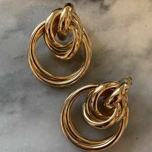 Zara Gold Clip-On Earrings